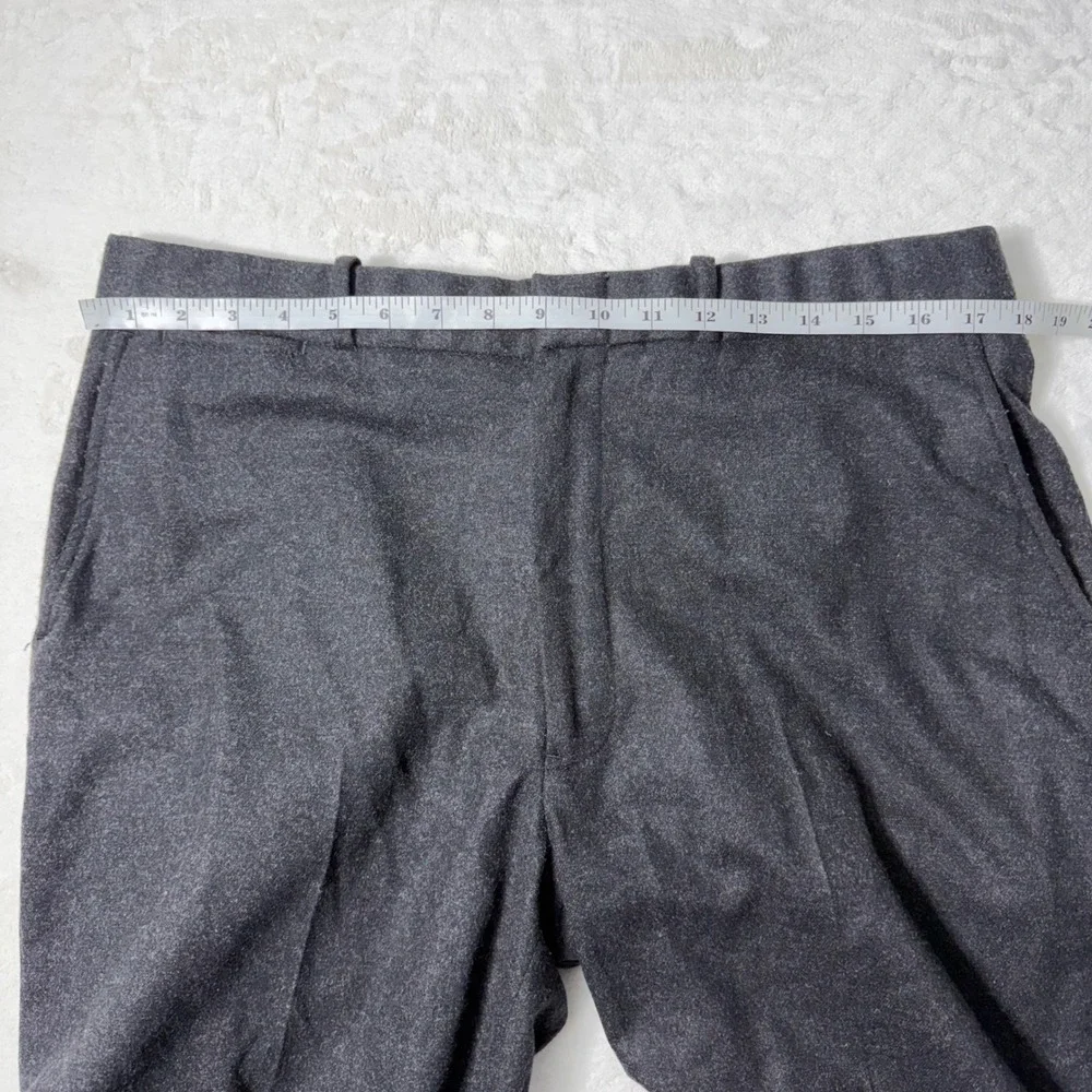 Vintage Polo Ralph Lauren Wool‎ Blend Dress Pants Mens Size 35x30 Gray Straight